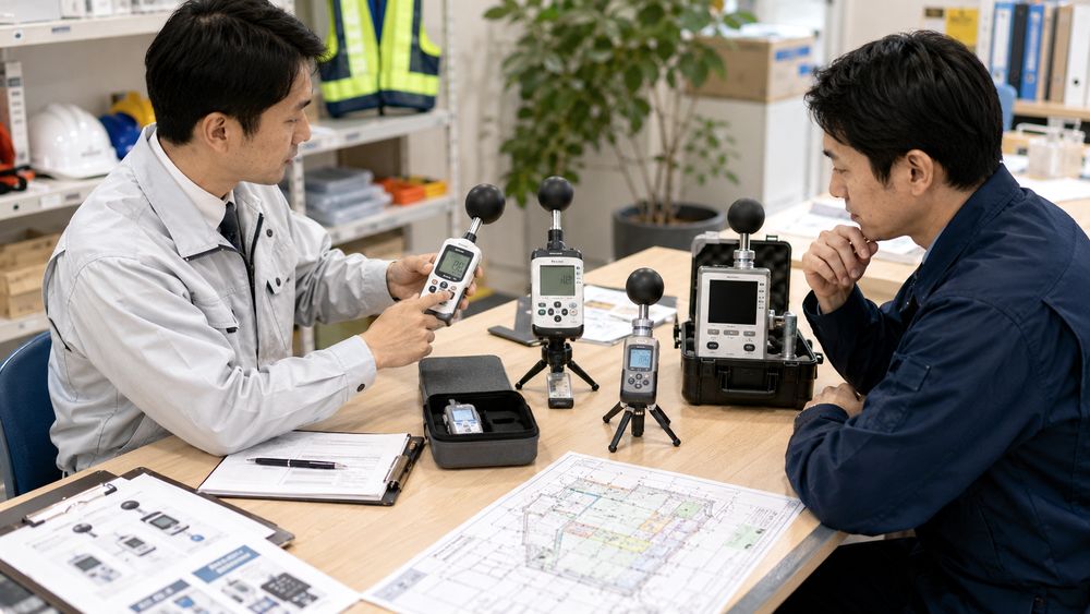 黒球式WBGT計の比較と選定のイメージ