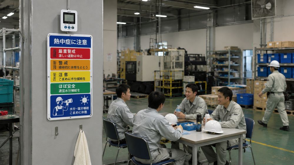 熱中症の注意喚起看板は現場に必須