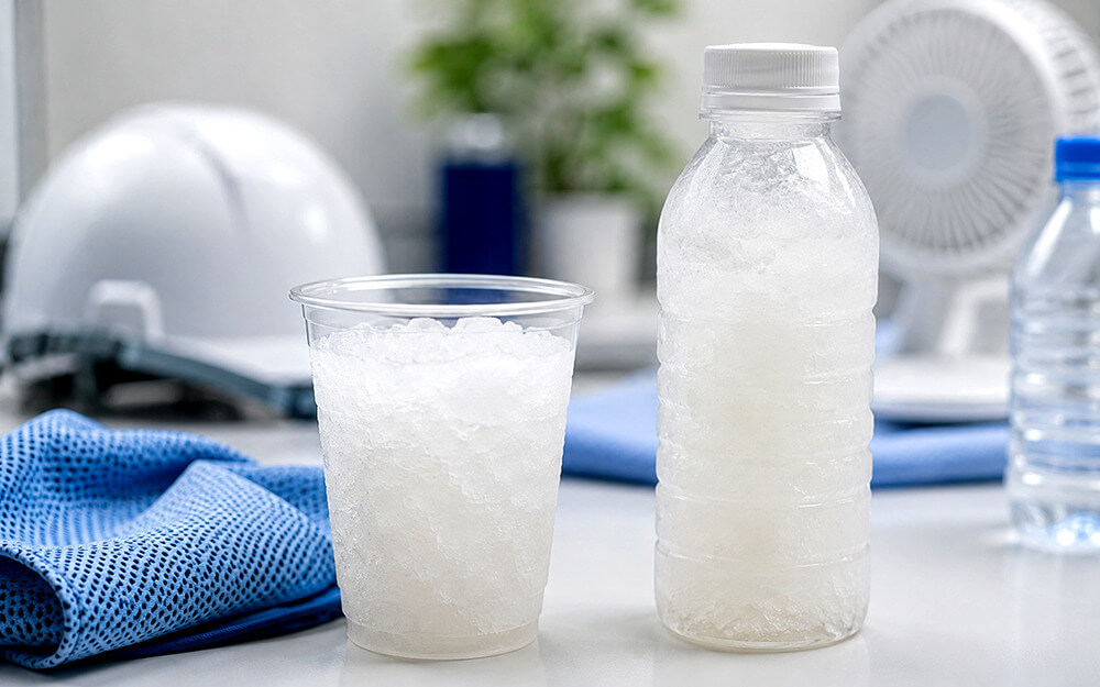 細かい氷の粒を含むアイススラリー飲料