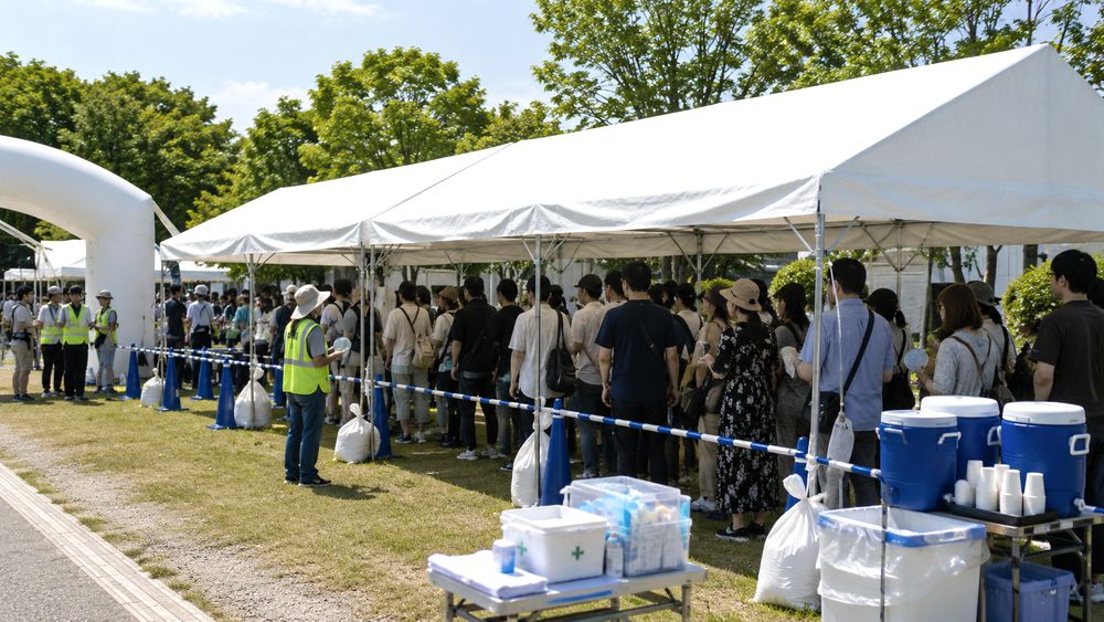イベント待機列の熱中症対策
