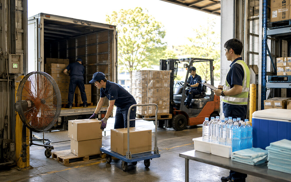 トラックバース・荷受け場の熱中症対策