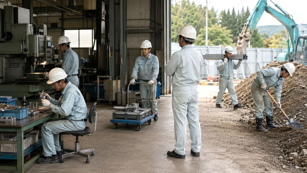 建設現場・工場の作業強度とWBGT基準値