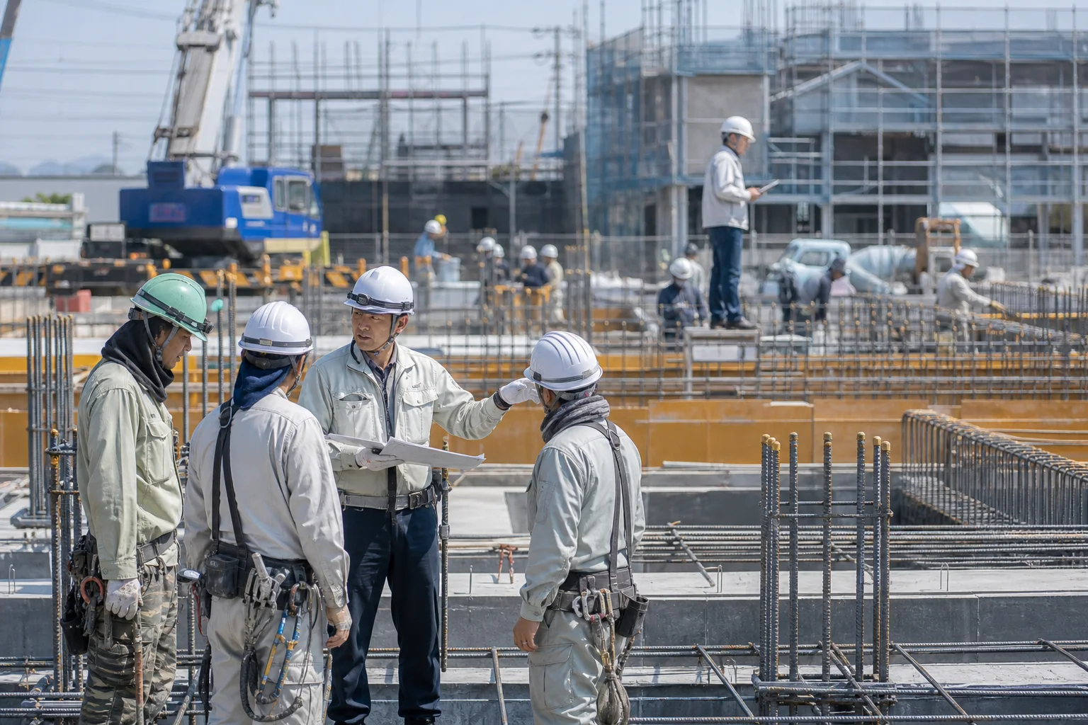 職長と施工管理の役割の違いを示す比較イメージ