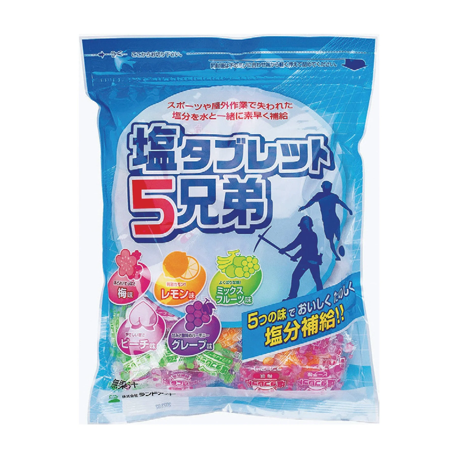 レクノスの塩タブレット5兄弟 500g(袋入りタイプ)の商品画像