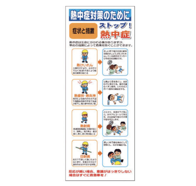 熱中症対策スリム標識 ＳＬＭ－０２
